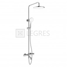 CENTRUM W система душова (змішувач-термостат для ванни, верхній і ручний душ 3 режими, шланг)
