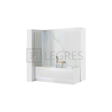 Штора для ванны Rea Elegant 70x140 gold стекло прозрачное (REA-W5600)