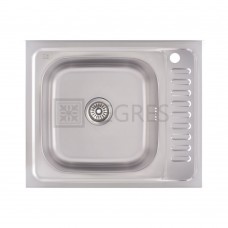 Кухонна мийка Lidz 60x50-L 0,6 мм decor (LIDZ6050L06DEC)