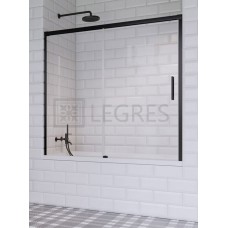 Штора для ванны Radaway Idea Black PN DWJ 140x150 левая, безопасное стекло, прозрачное (10003140-54-01L)