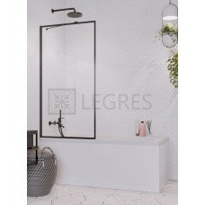 Штора для ванны Radaway Idea Black PNJ 70 безопасное стекло, frame, чёрная (10001070-54-56)