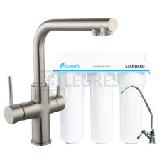Смеситель для кухни Imprese Daicy сатин + система очистки воды (55009S-F+FMV3ECOSTD)