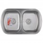 Мойка кухонная HAIBA 80x49 DOUBLE (satin) (HB0652) в интернет магазине сантехники Legres.com.ua