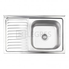 Кухонна мийка Lidz 50x80-R 0,8 мм satin (LIDZ50x80RSAT8)