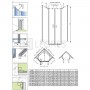 Боковая стенка Radaway NES PTD 90x90 безопасное стекло, прозрачное (10051600-01-01) 2  в интернет магазине сантехники Legres.com.ua