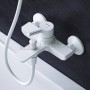 Змішувач для ванни та душу, білий AM.PM F85B10033 X-Joy S 8  в інтернет магазині сантехніки Legres.com.ua