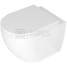 Унитаз Carlo Mini Rimless 48x37 white + сиденье дюропласт soft-close (REA-C6200)