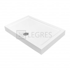 Поддон Volle Libra 80x120 прямоугольный, белый + панель + рама + ножки + сифон (10-22-908tray)