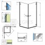 Права частина кабіни Radaway Arta KDD I/R 90x200 скло прозоре (386061-03-01R) 1  в інтернет магазині сантехніки Legres.com.ua