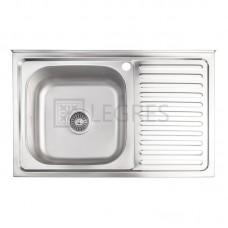 Кухонна мийка Lidz 50x80-L 0,8 мм decor (LIDZ50x80LDEC06)