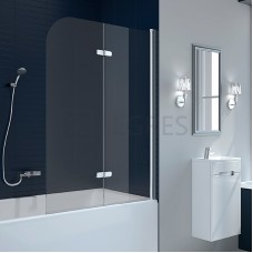 Штора для ванны New Trendy Fun 100x140 безопасное стекло, прозрачное, 2 элемента (P-0017)