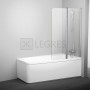 Штора для ванны Ravak 10CVS2-100 L white+Transparent (7QLA0103Z1) в интернет магазине сантехники Legres.com.ua