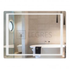 Зеркало для ванной прямоугольное Mideya 600х800 мм (QT2078F9021W) с подсветкой