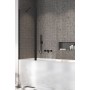Штора для ванны Radaway NES Black PND II 100 левая, безопасное стекло, прозрачное, чёрная (10009100-54-01L) в интернет магазине сантехники Legres.com.ua