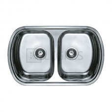 Мойка кухонная HAIBA 80x49 DOUBLE (polish) (HB0573)
