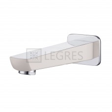 Излив для смесителя скрытого монтажа для ванны Imprese Breclav, хром, белый (VR-11245W)