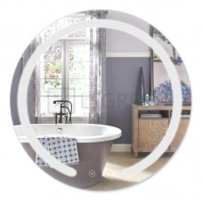 Дзеркало для ванної  кругле Mideya 590х590 мм (QT2078B802W) з підсвічуванням