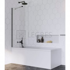 Штора для ванны Radaway Idea Black PNJ 80 безопасное стекло, прозрачная, чёрная (10001080-54-01)