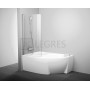 Штора для ванны Ravak CVSK1 Rosa 160/170 L bright alu+Transparent (7QLS0C00Y1) в интернет магазине сантехники Legres.com.ua