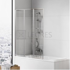 Штора для ванны New Trendy Trex 120x140 безопасное, стекло прозрачное, 3 элемента (P-0154)