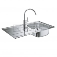 Кухонна мийка Grohe K200 50x86 нержавіюча сталь + змішувач для кухні BauEdge (31562SD0)