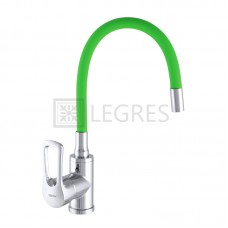 Змішувач для кухні ZERIX SAR 181 із зеленим силіконовим виливом (ZX2675)