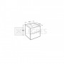 Тумбочка с умывальником Roca Cube 65x43x55 белый глянец (A85119B806) 2  в интернет магазине сантехники Legres.com.ua