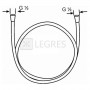 Душевой шланг Kludi Suparaflex White 1,6м белый-хром 610729100 1  в интернет магазине сантехники Legres.com.ua