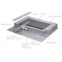 Душевая плита с линейным трапом Radaway 5DLB1208A 119х79см, решётка 5r055x, сифон 5SL1 3  в интернет магазине сантехники Legres.com.ua